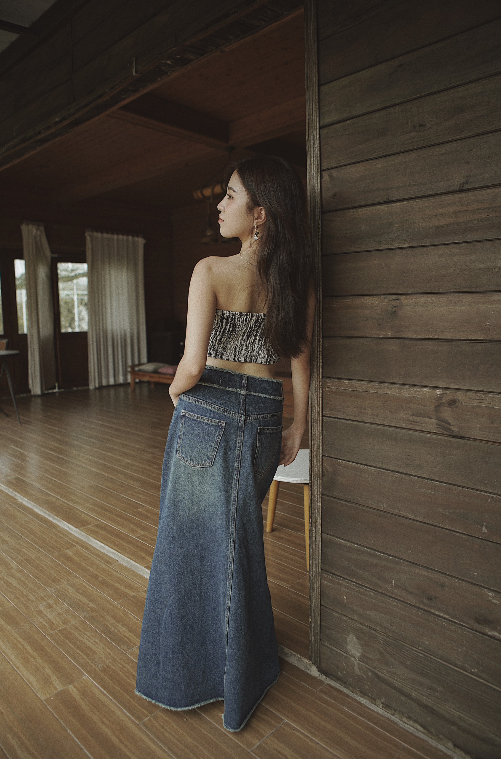 INTO.EIGHT | Chân váy jeans dài INTO.EIGHT thiết kế dáng đuôi cá (Siren Skirt)