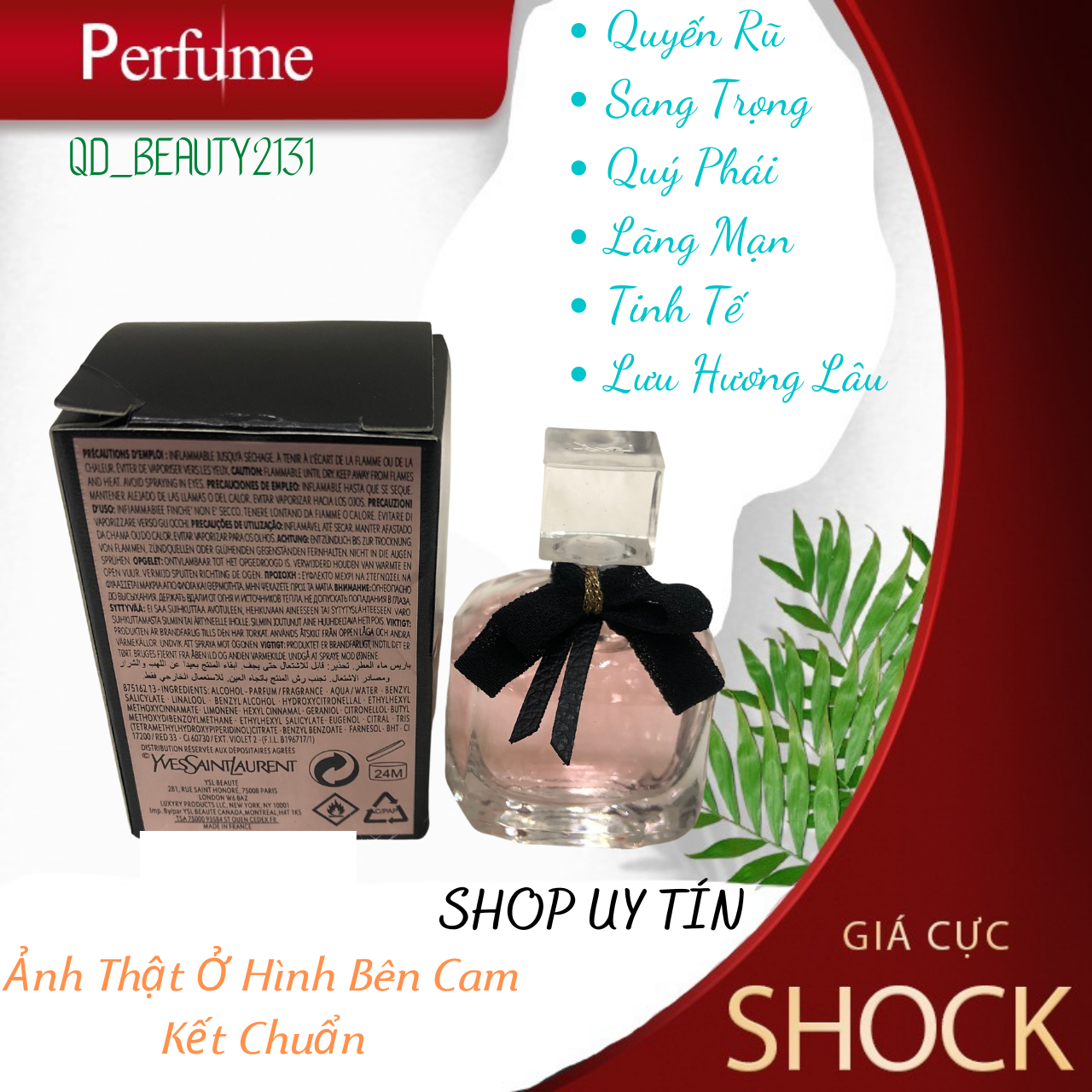 Nước Hoa Chiết 7,5ml YSL EAU DE PERFUME Nhập Khẩu Cao Cấp
