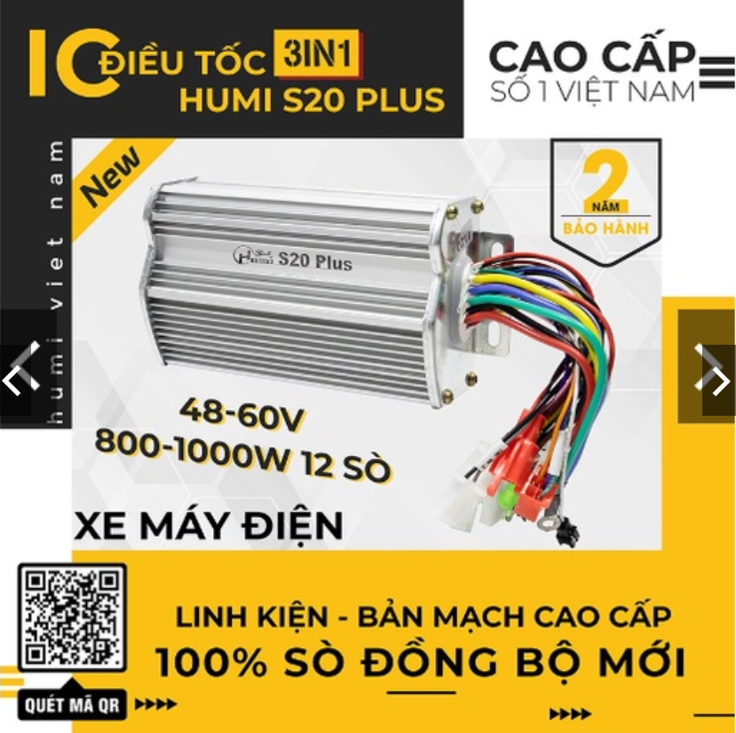 Ic điều tốc xe đạp điện 800-1000w s21 plus 48-60v 3in1 humi