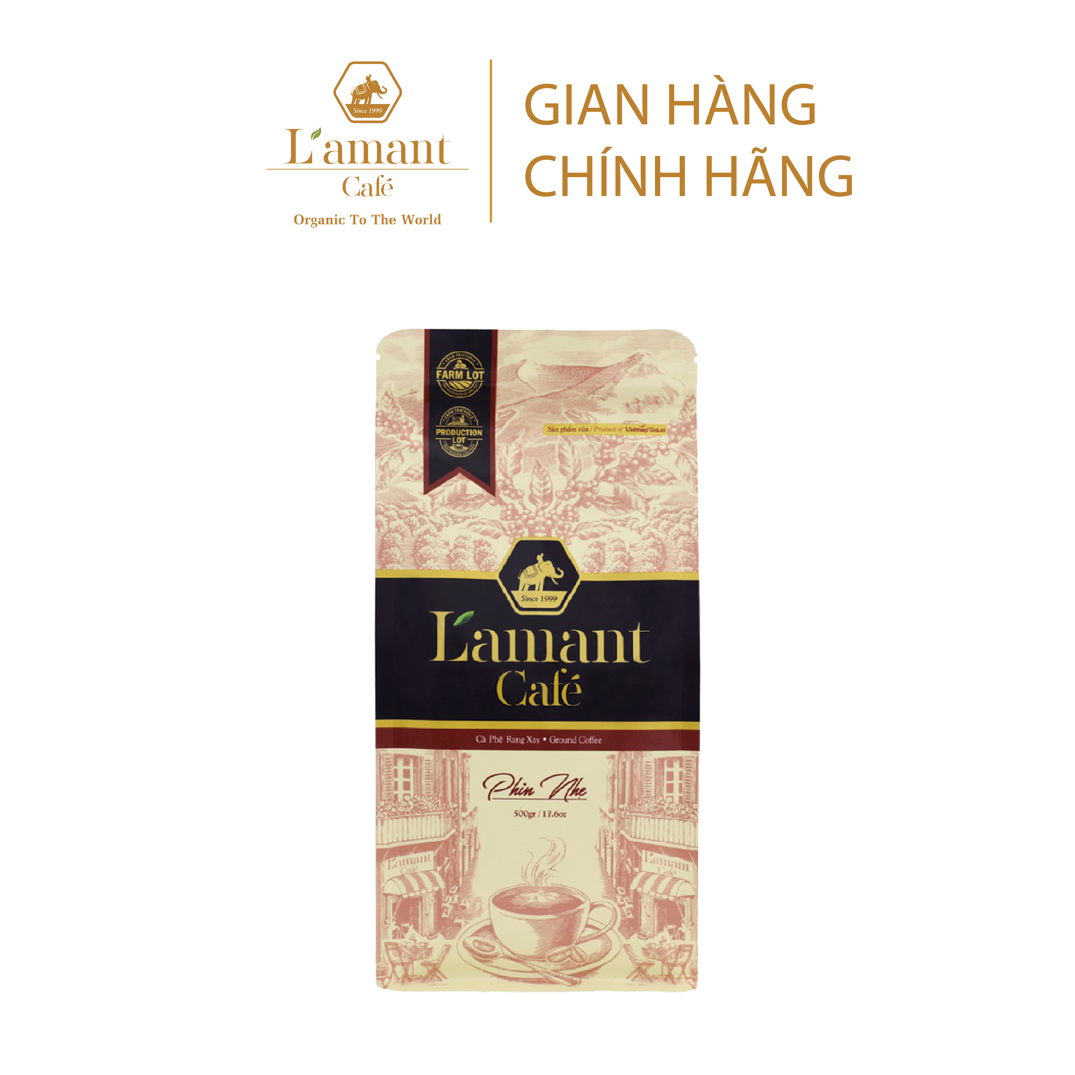 [MỪNG ĐẠI LỄ TẶNG PHIN VÀNG] Cà phê rang xay L’amant Phin nhẹ - L’amant Ground Coffee - Light 250gr