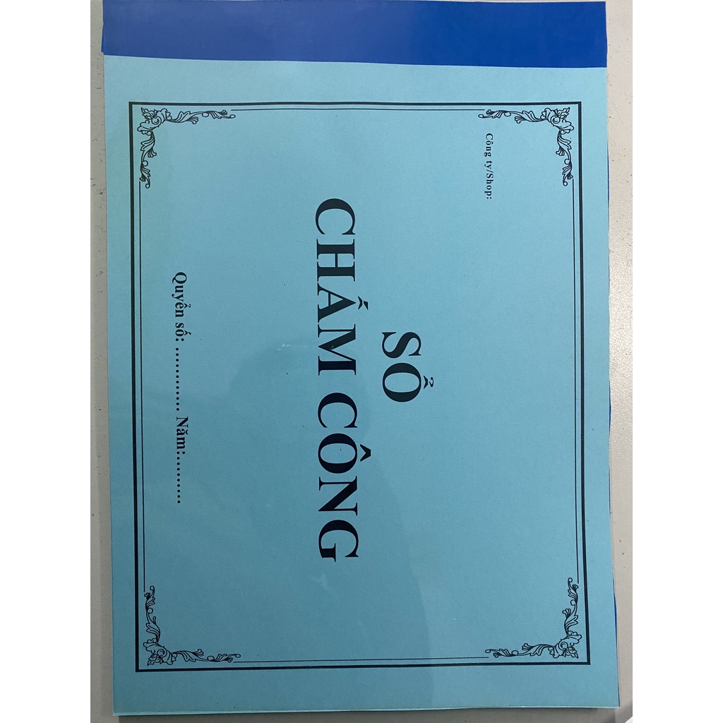 Sổ chấm công a4 giấy đẹp 100 trang, 60 trang
