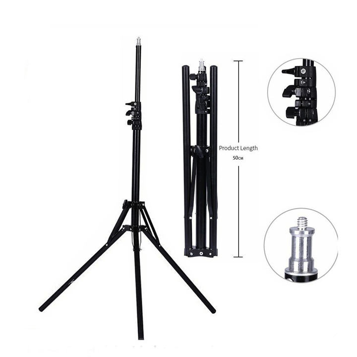 Chân đèn GẤP NGƯỢC studio cao 2m chuẩn ốc 1/4 tripod
