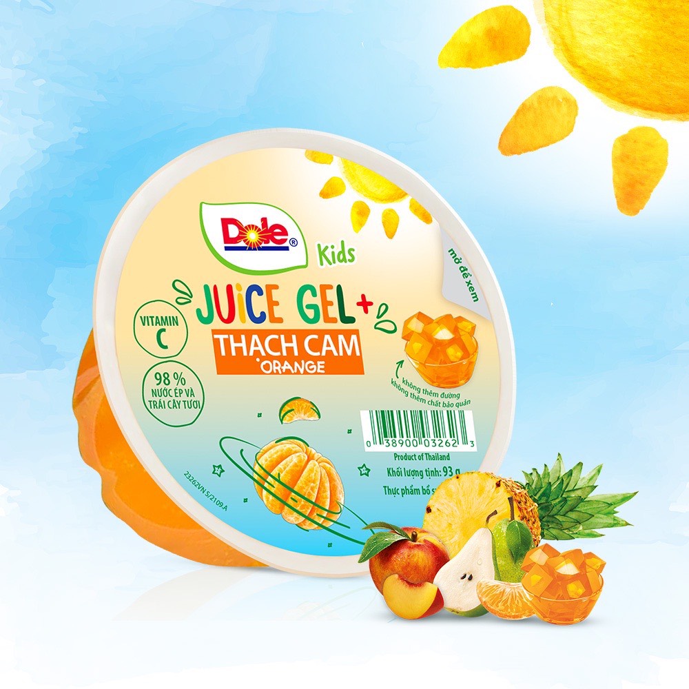 Thạch trái cây từ nước ép cam Dole