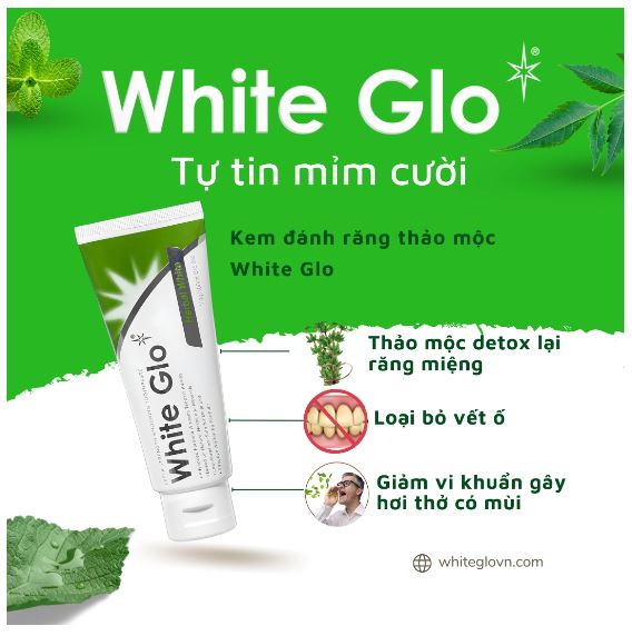 Kem Đánh Răng Thảo Mộc White Glo 150g Chính Hãng