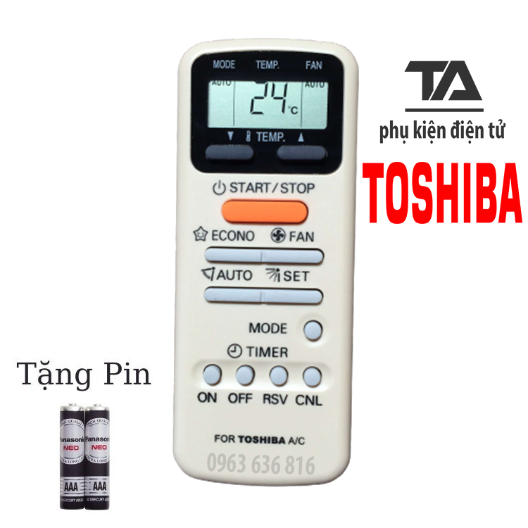 [ FREESHIP ] REMOTE MÁY LẠNH TOSHIBA WC-E1NE ✔ ĐIỀU KHIỂN ĐIỀU HÒA TOSHIBA WC-E1NE - HÀNG TỐT