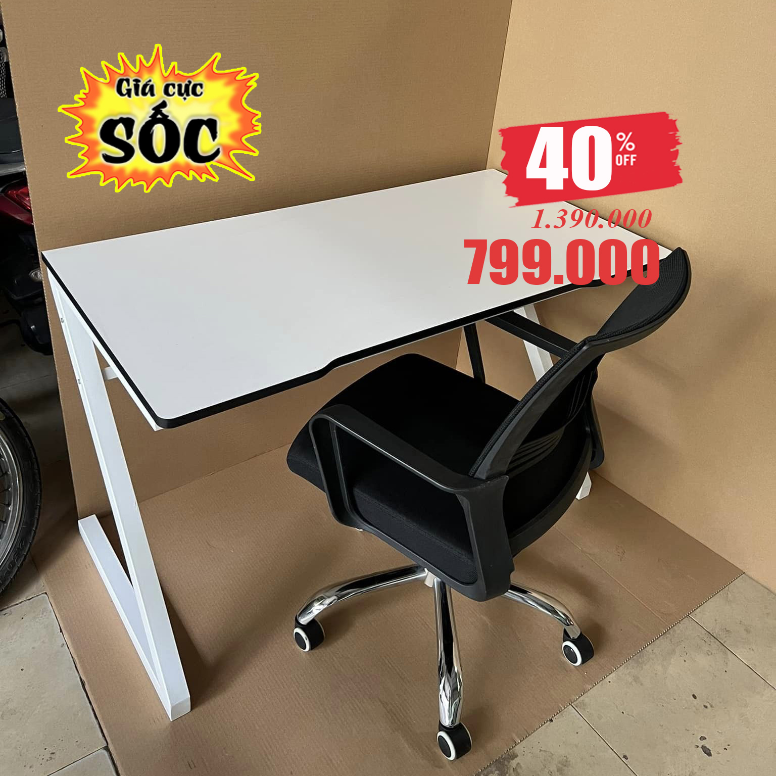 Bàn chân Z gaming PC khung thép sơn tĩnh điện chống gỉ Z001, bàn học sinh chân Z giá rẻ, bàn làm việc, bàn văn phòng cụm cao cấp - SÀNH HOME DECOR