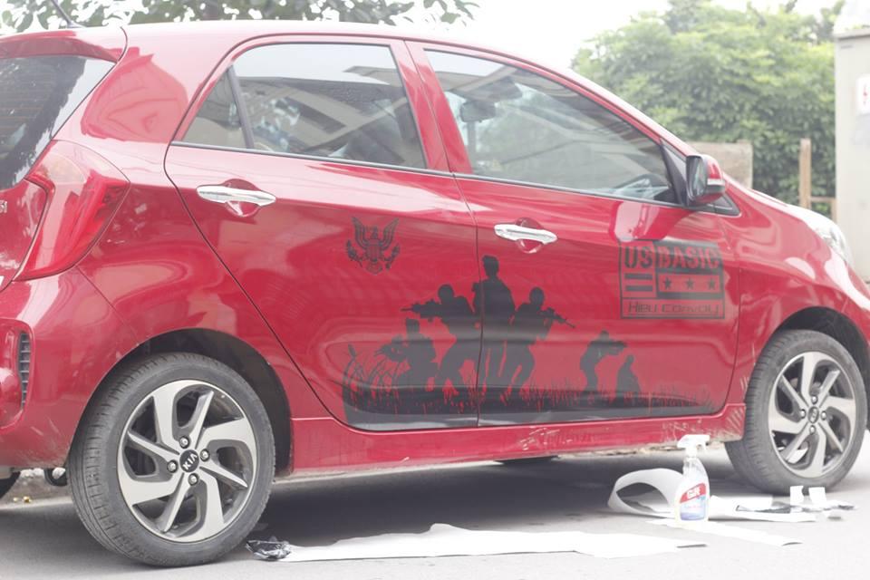 Tem dán sườn xe kia morning