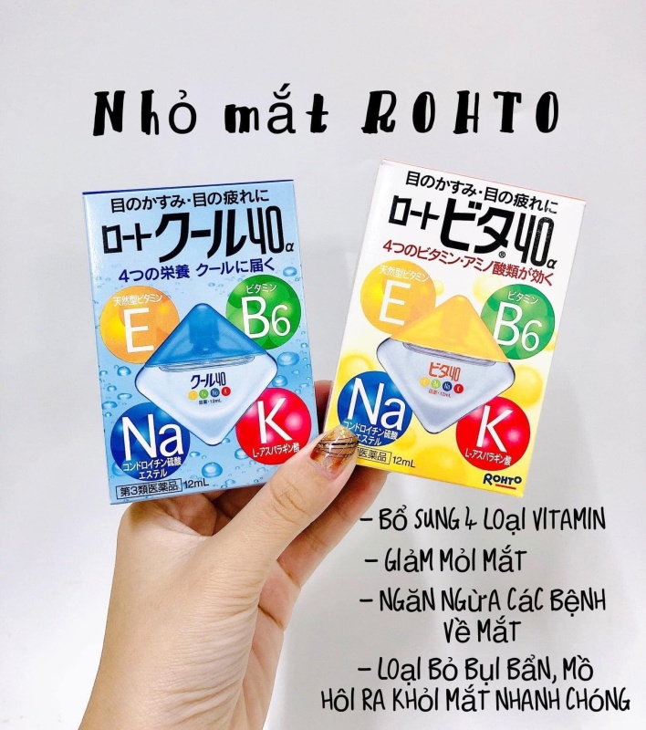 Nhỏ Mắt Rohto Nhật Bản Vita 40 Bổ Sung Vitamin 12ml nhập khẩu