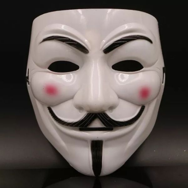 Mặt nạ Hacker Anonymous hóa trang halloween màu trắng, chất liệu an toàn, thích hợp hóa trang vào các dịp lễ