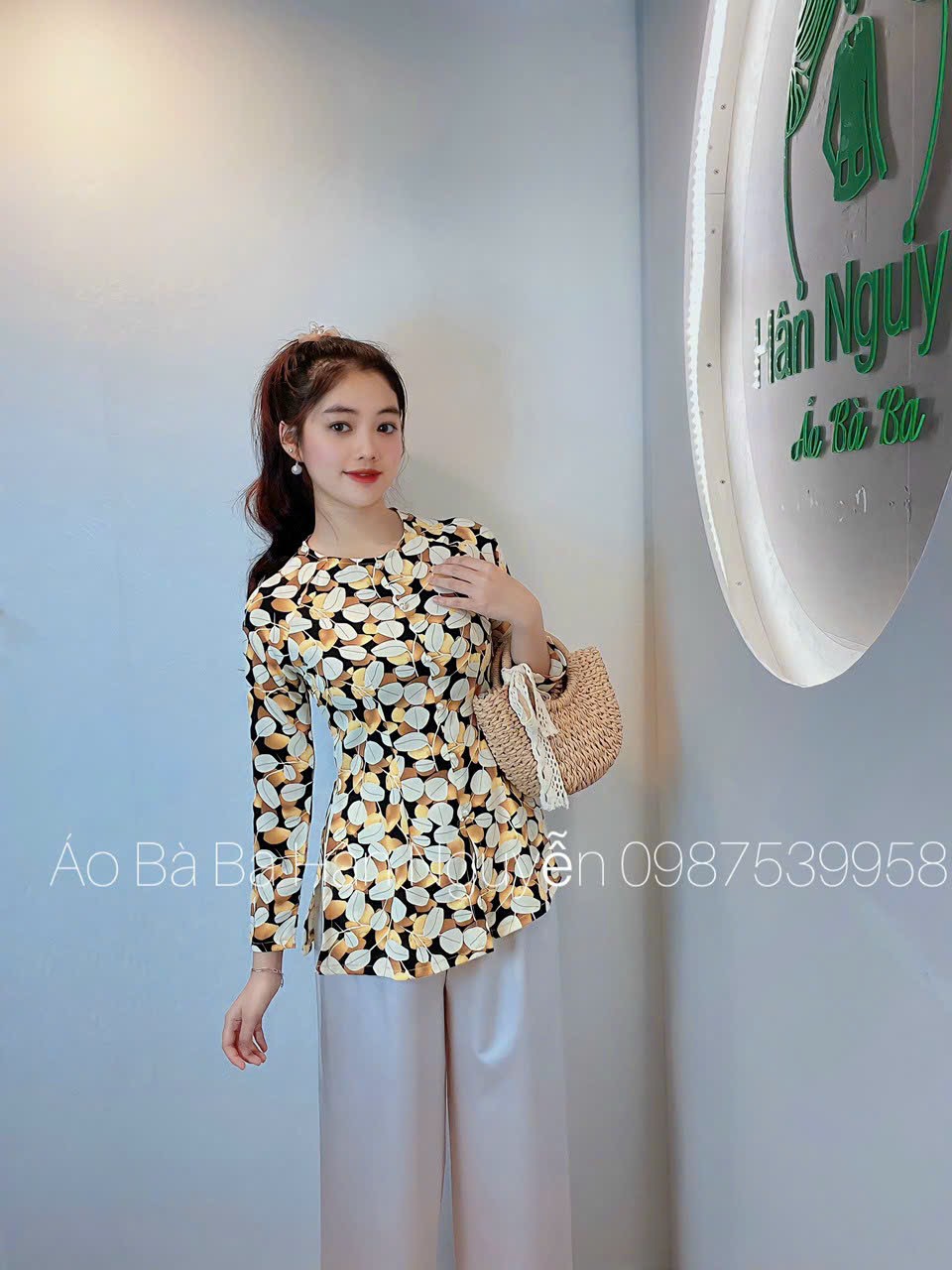 BỘ BÀ BA LỤA LẬP THỂ ĐƠN GIẢN NHẸ NHÀN NỮ TÍNH