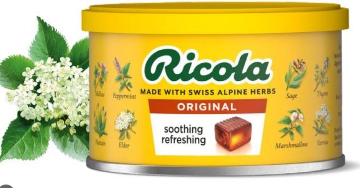 Date 08/28  Kẹo Ricola Thảo mộc Thụy Sĩ 100g/250g - Lemon Mint/Original / Blackcurrant