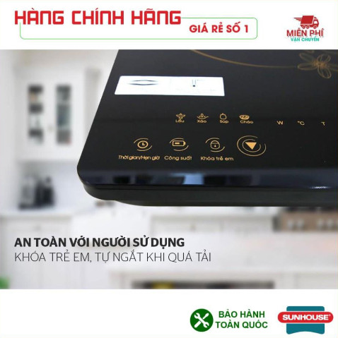 Bếp điện từ cảm ứng sunhouse SHD6800
