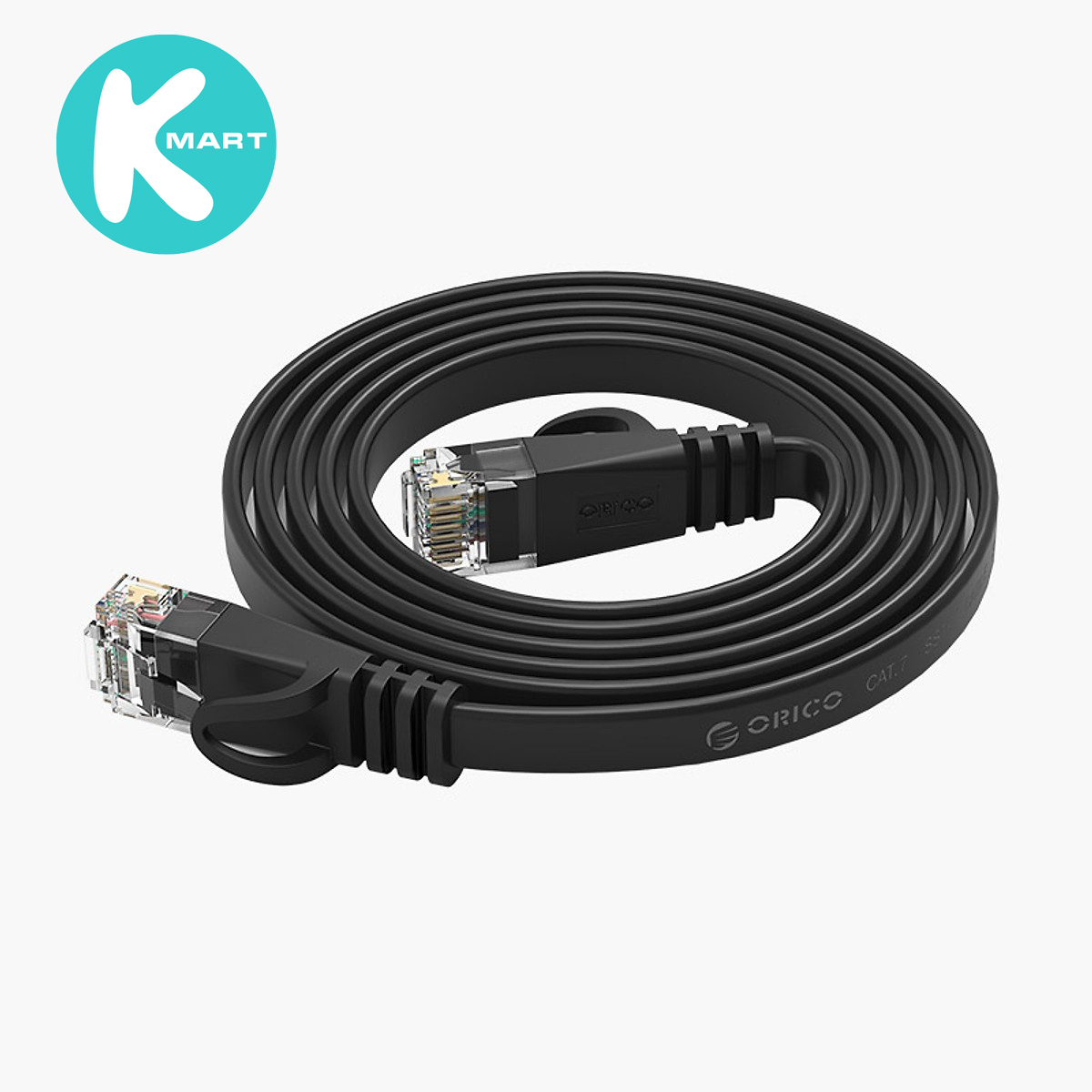 Cáp mạng cat6, dây dẹp, đen, orico pug-c6b-100-bk - hàng chính hãng
