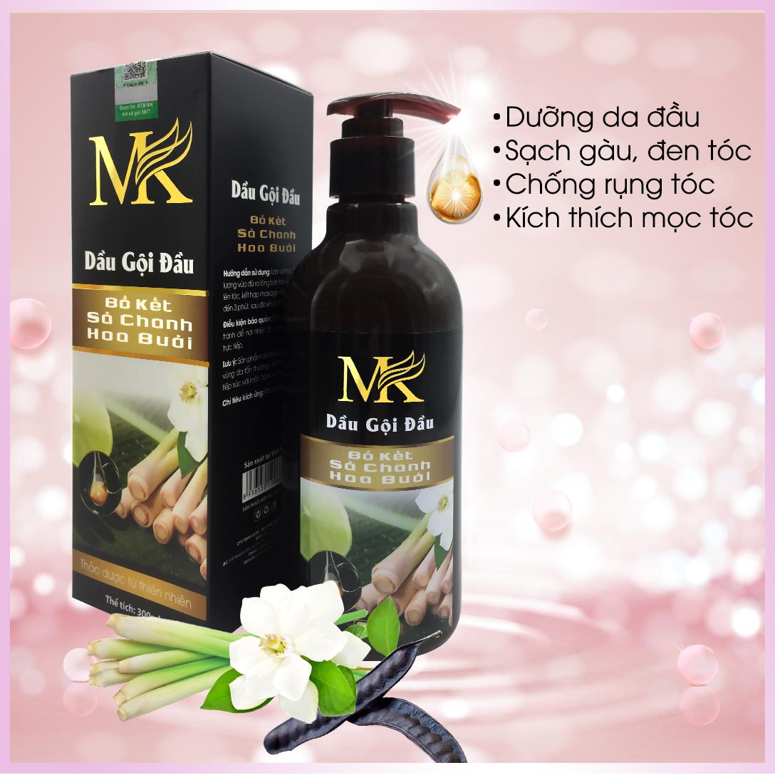 Dầu gội đầu Bồ Kết - Sả - Chanh - Hoa bưởi MK (300ml) + Serum dưỡng tóc