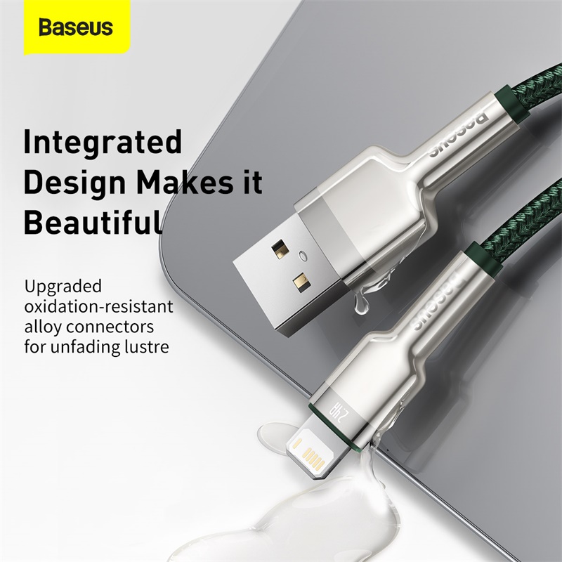 Baseus 2.4A Fast Charging USB Cable for iPhone 11 12 Pro Max Xs Xr X  Mrtal Data Cable for iPhone Cable 7 SE 8 Plus Charger for iPad air