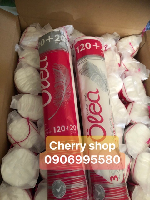 Bông tẩy trang Olea Cotton pads 120+20 miếng