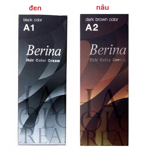 Nhuộm đen tóc, phủ bạc tóc berina 60ml thái lan