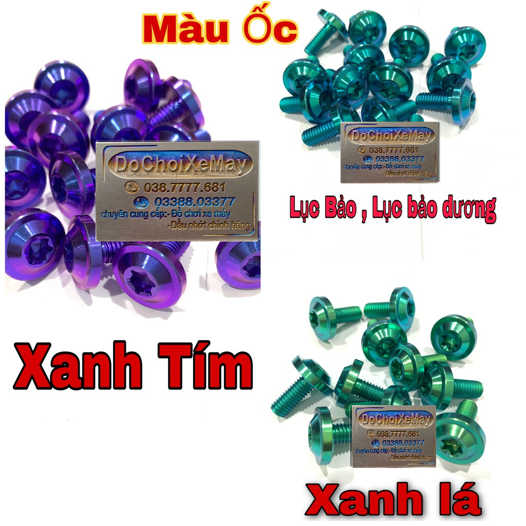 Ốc 8li10 8li15 8li20 dù mỏng Titan Gr5 . DoChoiXeMay