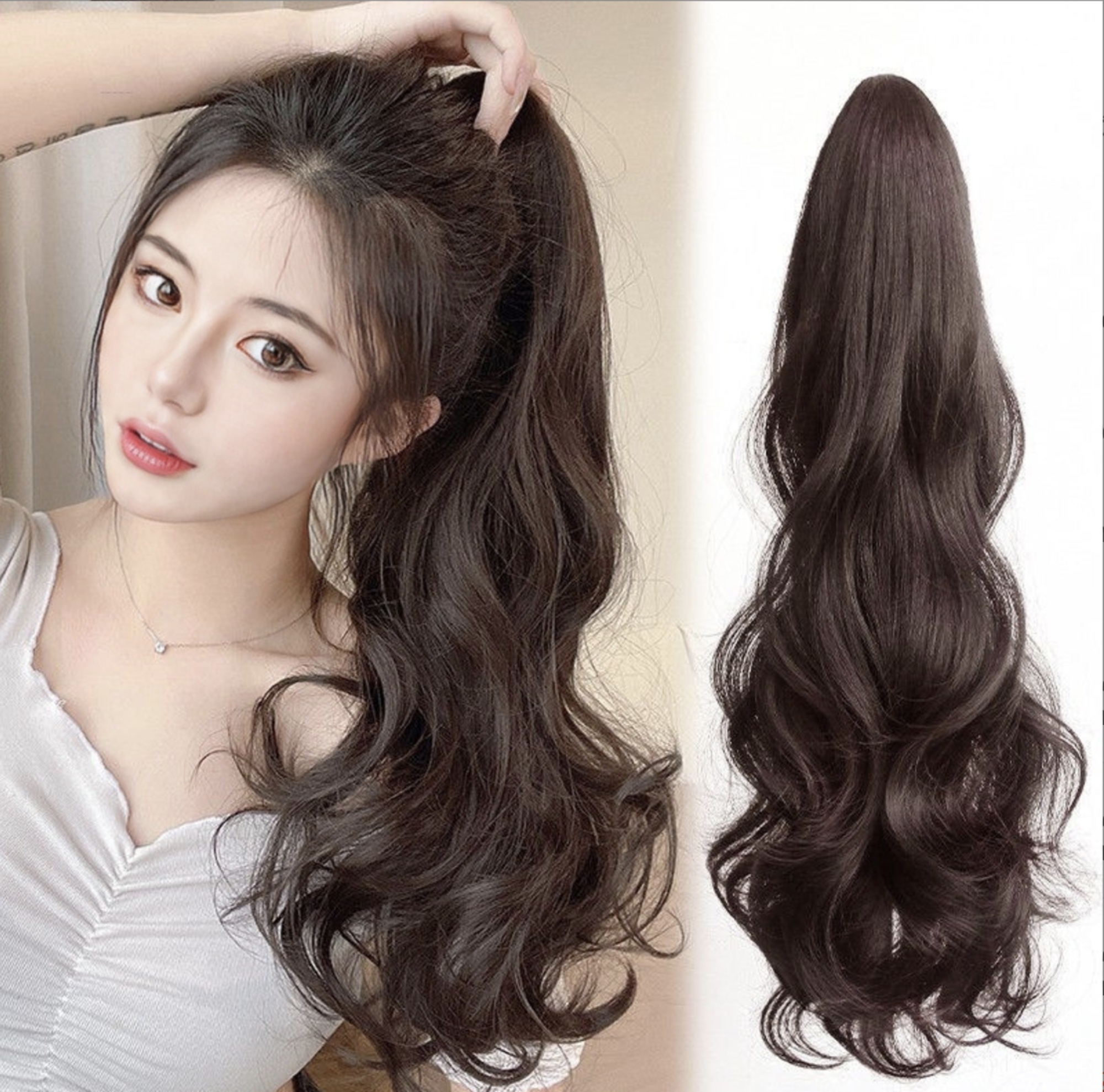 Ngoặm kẹp đuôi tóc giả thời trang ( dài 40cm )