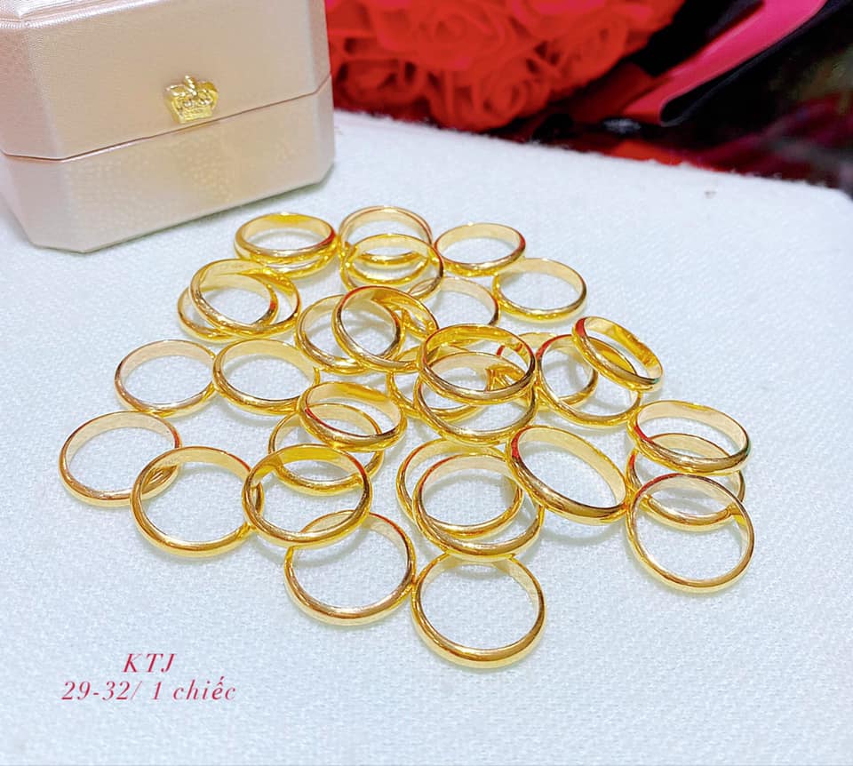 Nhẫn vàng tây trơn cao cấp MS32c