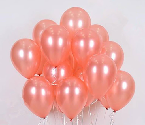 SET TRANG TRÍ SINH NHẬT MÀU ROSE GOLD  (Tặng kèm băng dính + bơm tay+ruy băng buộc đuôi bóng)