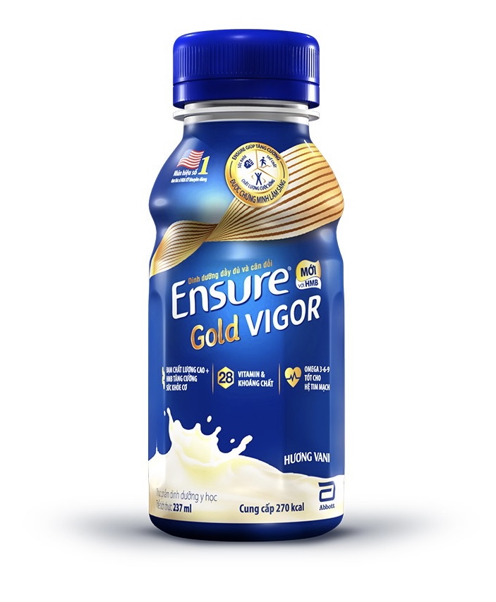 Thùng 24 chai Ensure Vigor HMB 237ml (Date trên 1 năm)