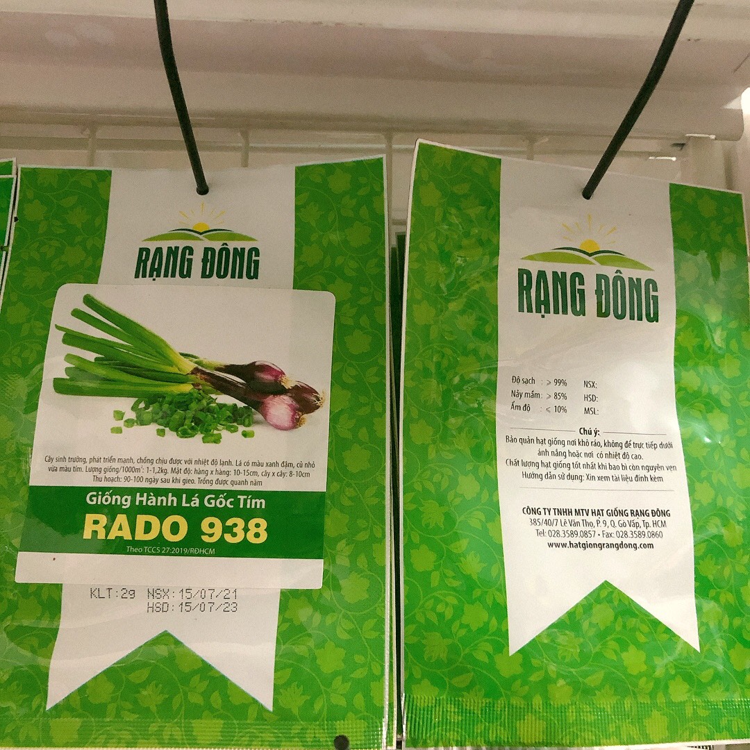 Hạt Giống Hành lá gốc tím (2g)