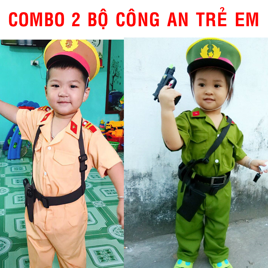 bộ quần áo công an giao thông trẻ em