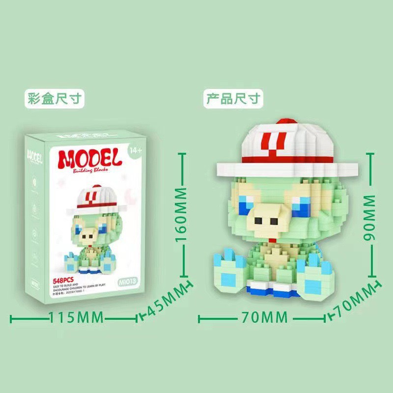Mô hình đồ chơi lắp ráp 3D gấu mini lego bearbrick