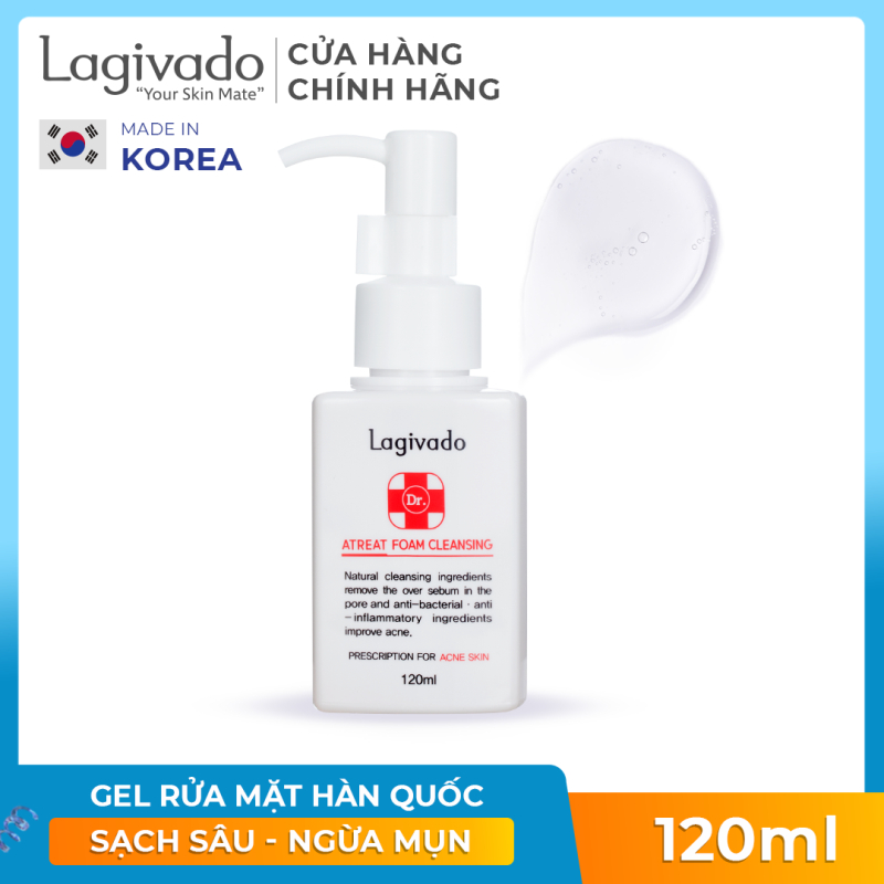 Sữa rửa mặt ngăn ngừa mụn dành cho cả nam nữ Hàn Quốc Lagivado Dr. ATreat Foam Cleansing 120 ml cao cấp