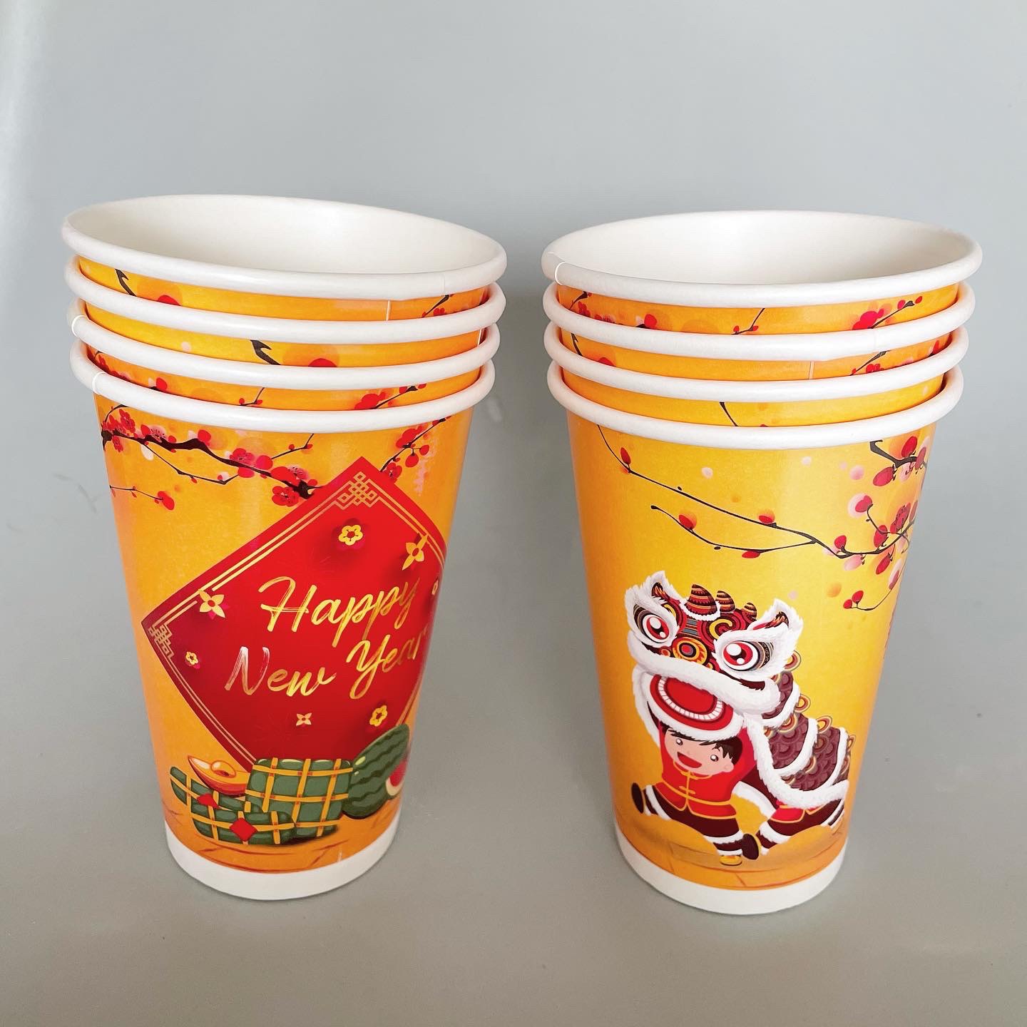 Ly giấy 16oz~472ml - Lốc 20 ly giấy có họa tiết