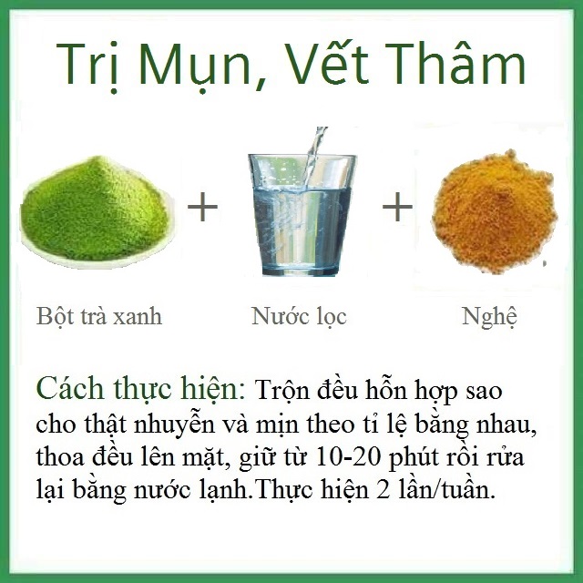 Bột trà xanh Thái Nguyên đắp mặt gói 100g