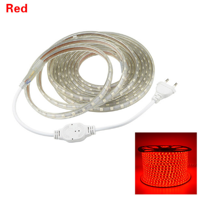 Bộ 10 mét đèn Led dây 5050/220V 1 màu và 1 đầu nối dây nguồn