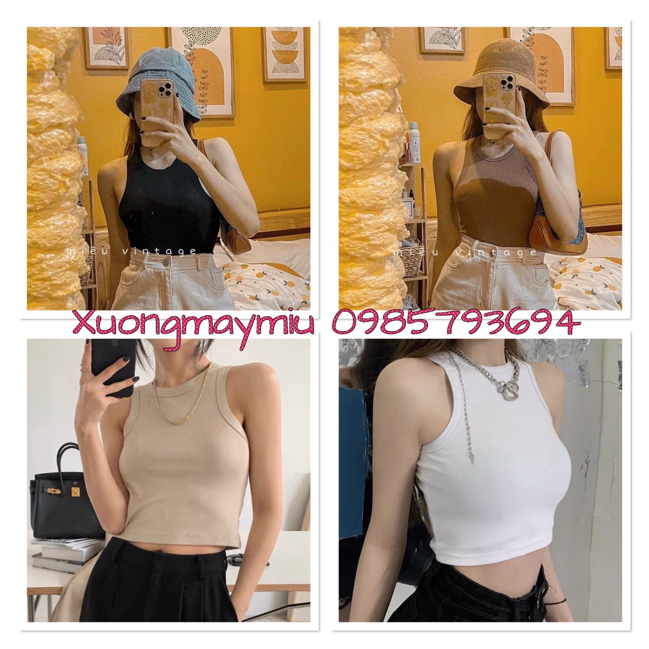 Áo ba lỗ chất thun tăm co giãn