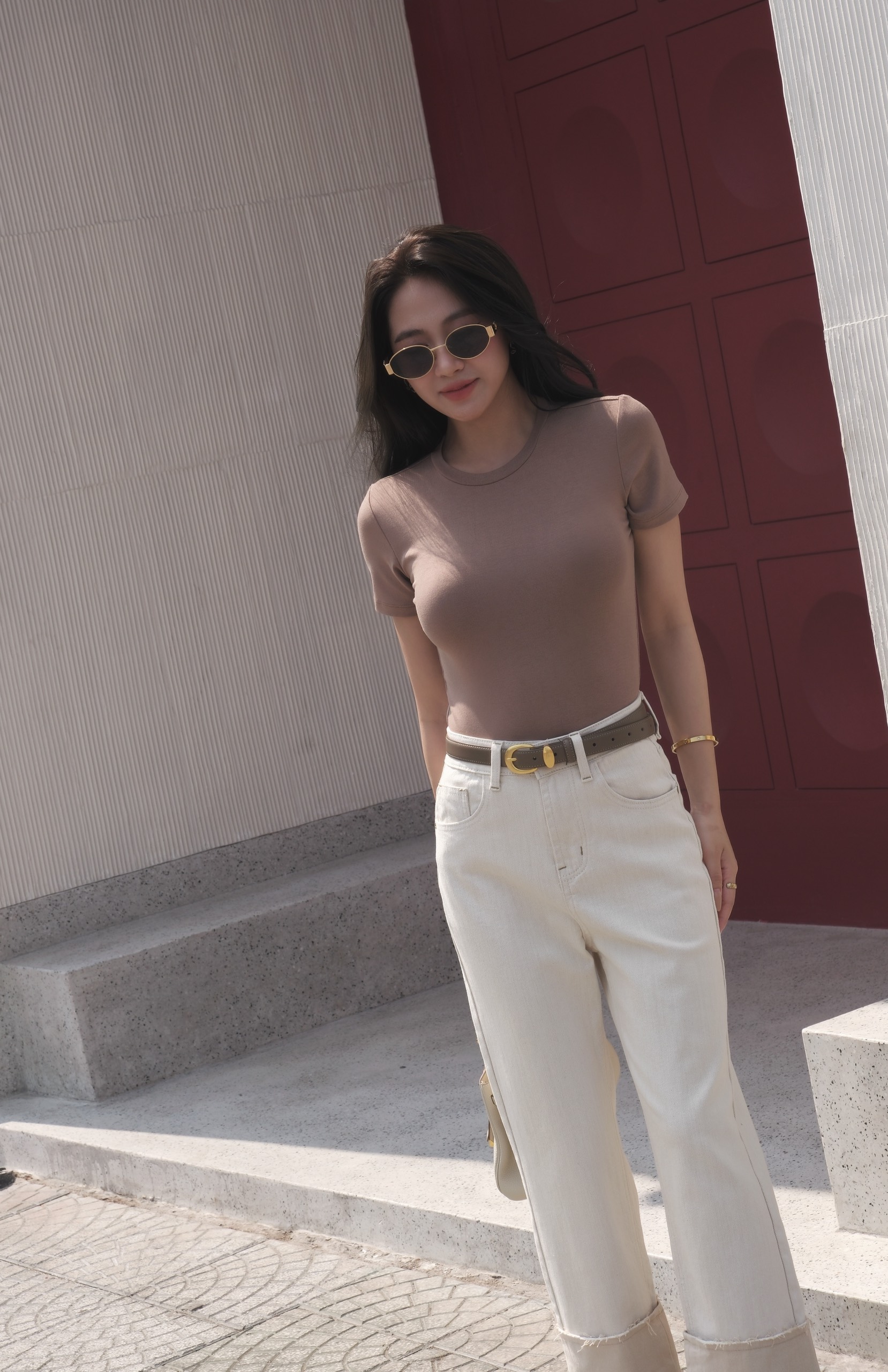 Áo thun tay ngắn trơn BASIC BERY TOP