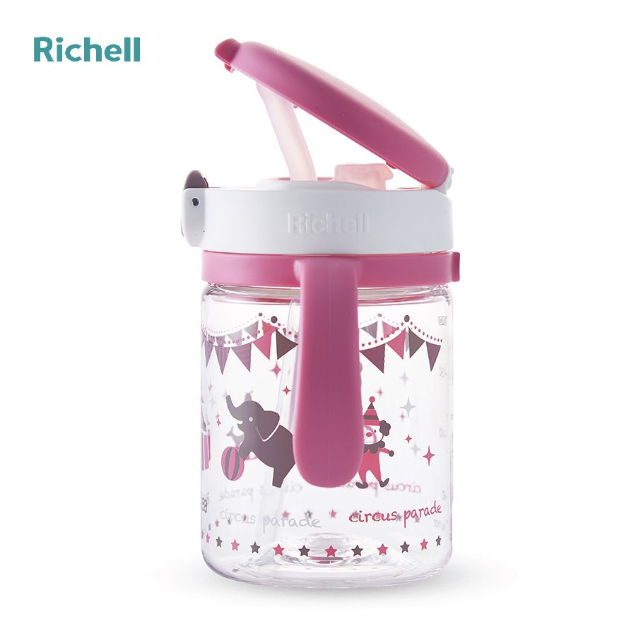 BÌNH ỐNG HÚT AQ RICHELL 200ML HỒNG CIRCUS