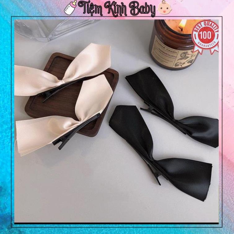 Kẹp tóc nơ Satin xinh xắn dành cho nữ ( 2 chiếc )