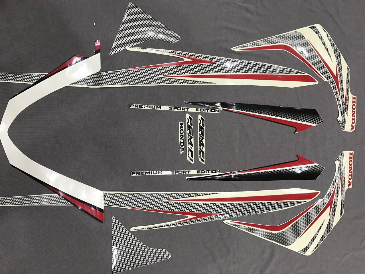 Trọn bộ tem rời 3 lớp dán xe máy Honda Air blade Việt 2011 2012 màu trắng