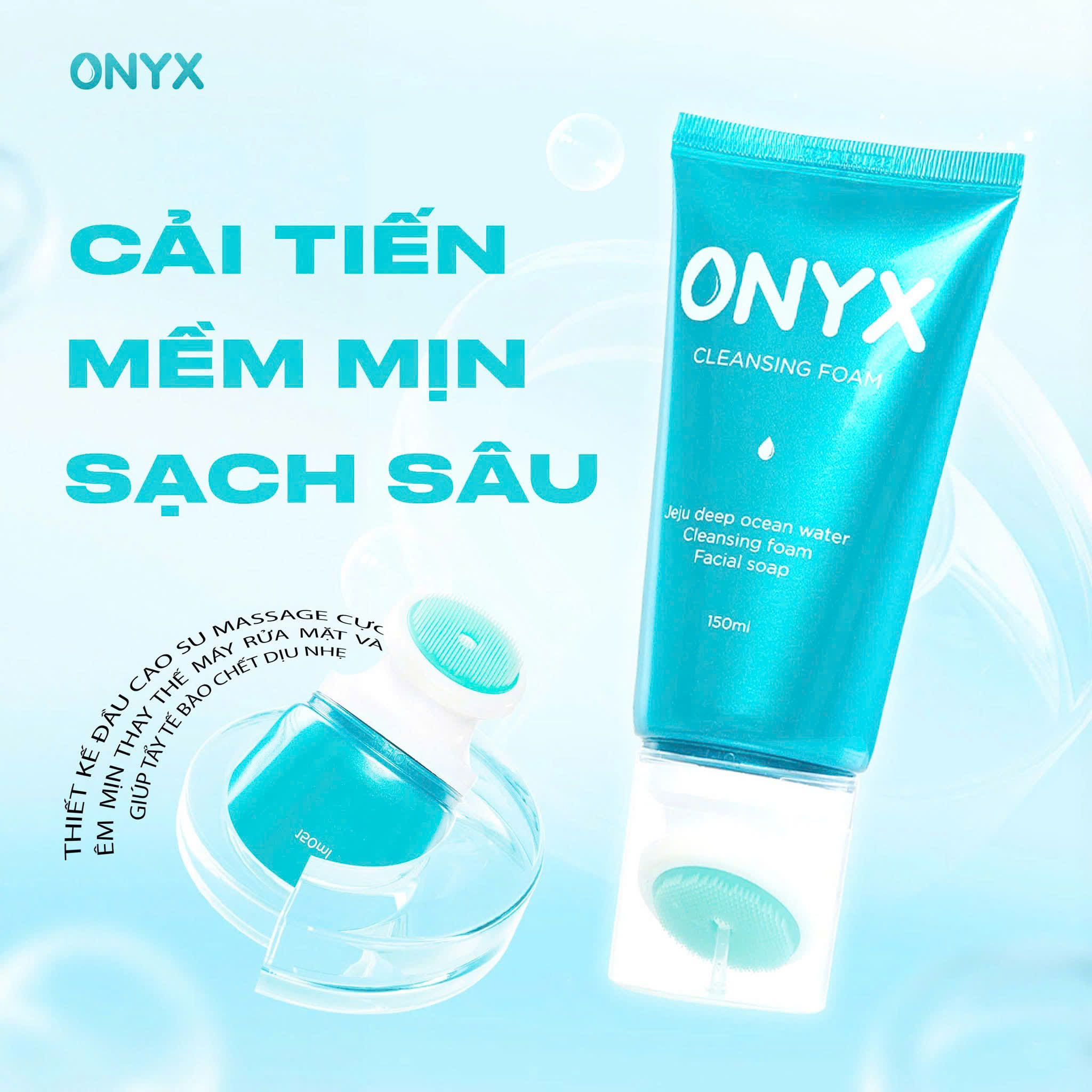 [HCM]SỮA RỮA MẶT KÈM ĐẦU MASSAGE LÀM SẠCH SÂU  ONYX