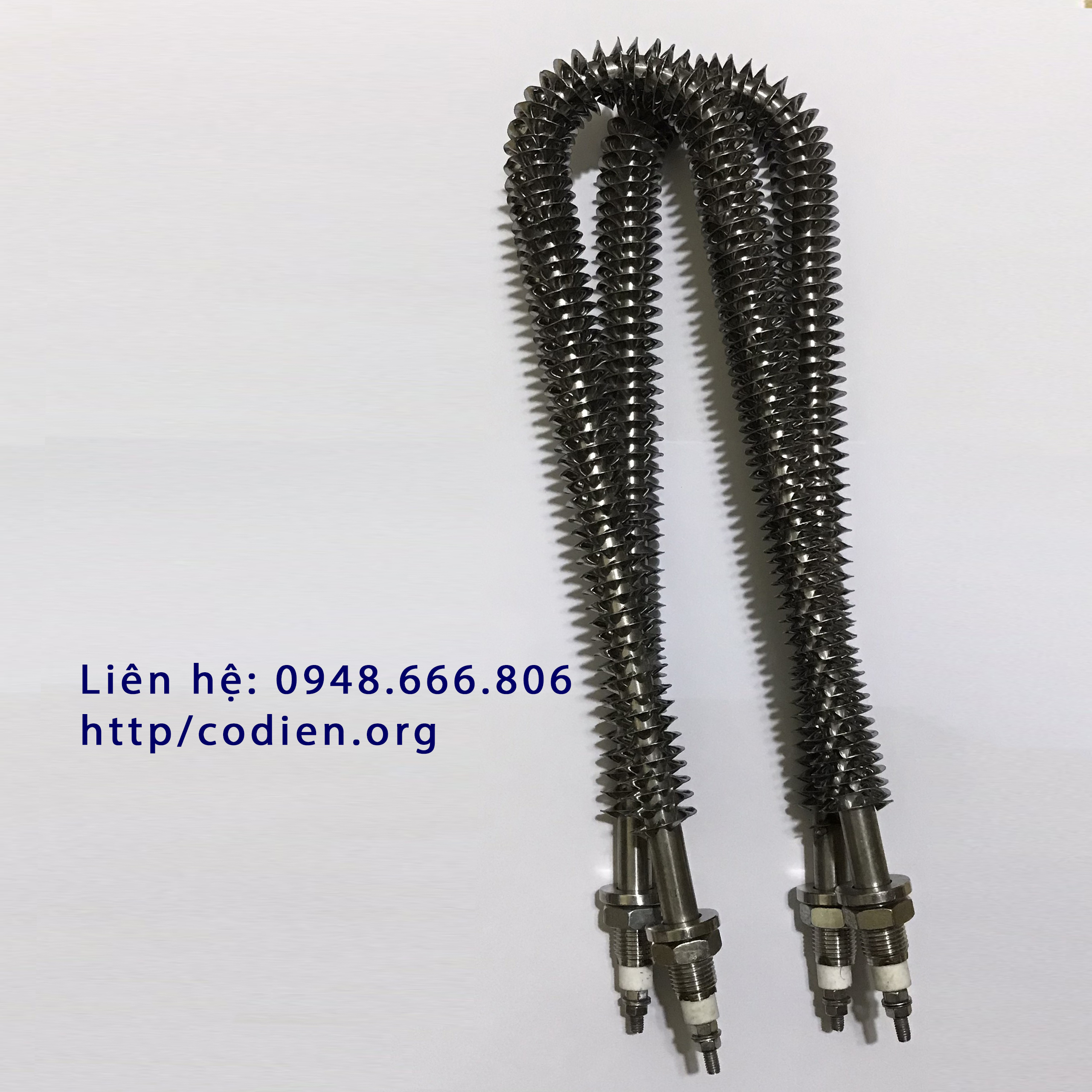 Điện trở sấy khô chữ U, chiều dài 30cm có cánh tản nhiệt dùng để sấy khô nông sản, dược liệu