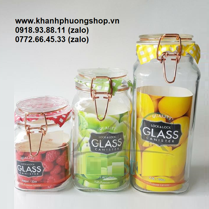 hủ thủy tinh lock&lock - hũ thủy tinh lock&lock