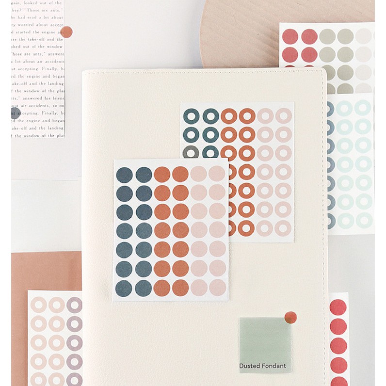 [HCM]Set Sticker dán tròn tông màu Pastel