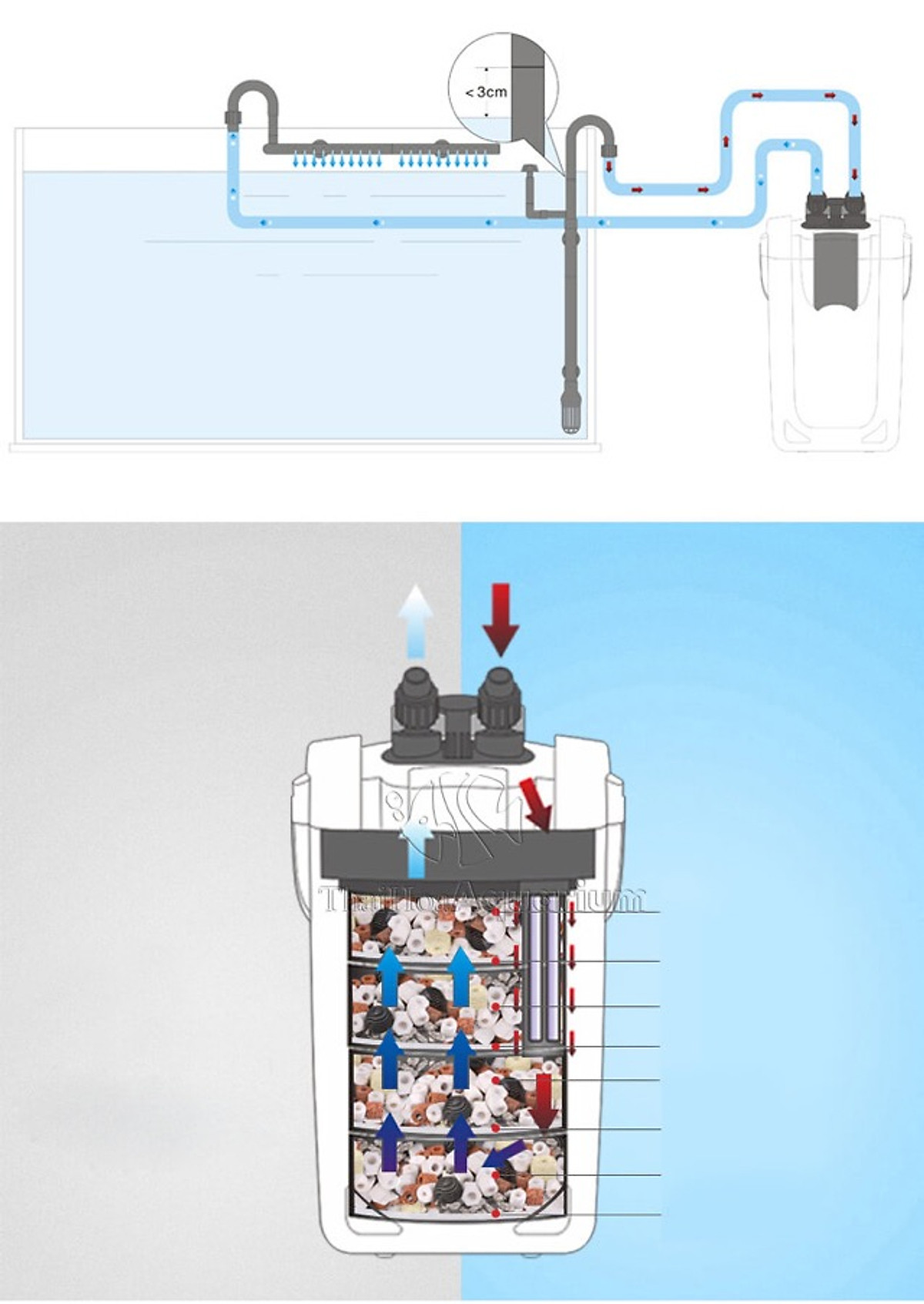Lọc Thùng bể cá cảnh SunSun HW 702A – 703A – 704A (Hàng chính hãng)