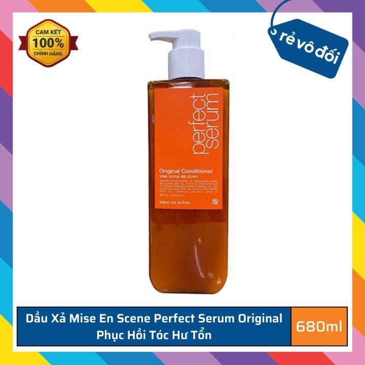 Combo shampoo and conditioner mise en scene Perfect serum shampoo and conditioner 680ml-Korean