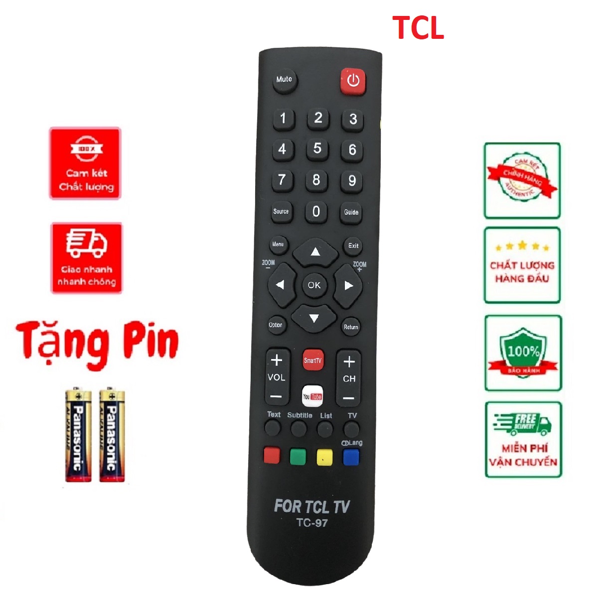Remote điều khiển tivi tc-97 tcl ,remote tivi tcl tc 97 smart internet