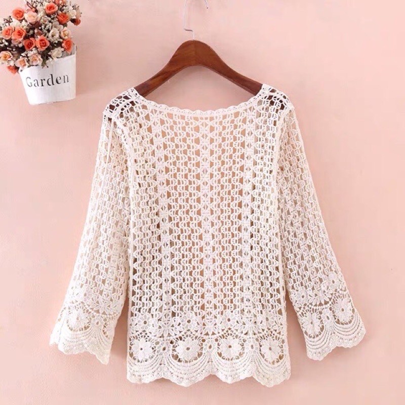 💥Áo khoác ren lưới đi biển siêu đẹp