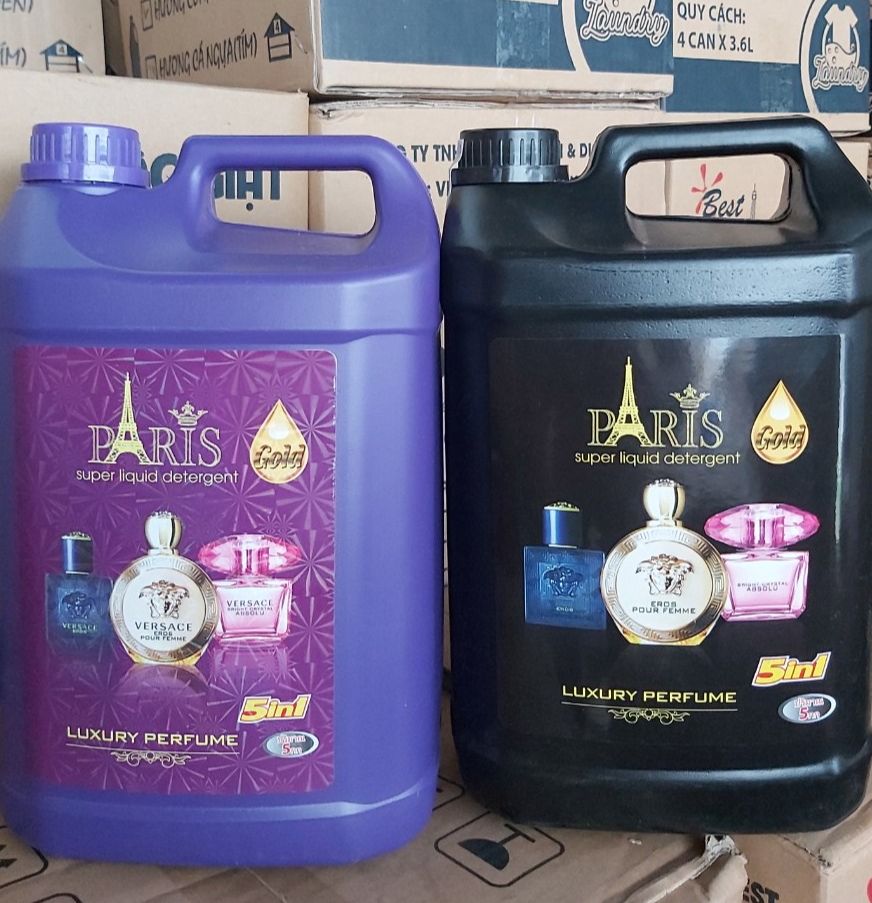 [ HCM] Combo 2 Can Nước Giặt Xả Paris hương hoa Pháp (5L /1 Can)