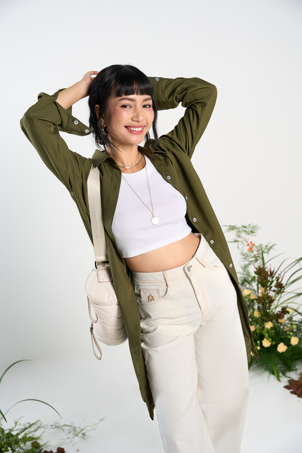 [NHẬP MÃ NOVFALAZSOCIAL02 GIẢM 40K ĐƠN 199K  ] Đầm sơ mi  Maybi suông lụa cotton
