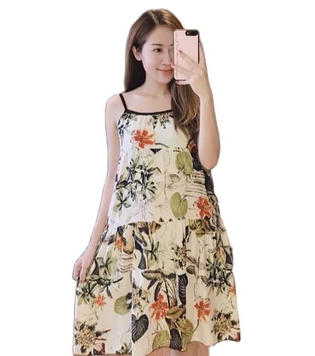 váy bầu lanh dáng suông