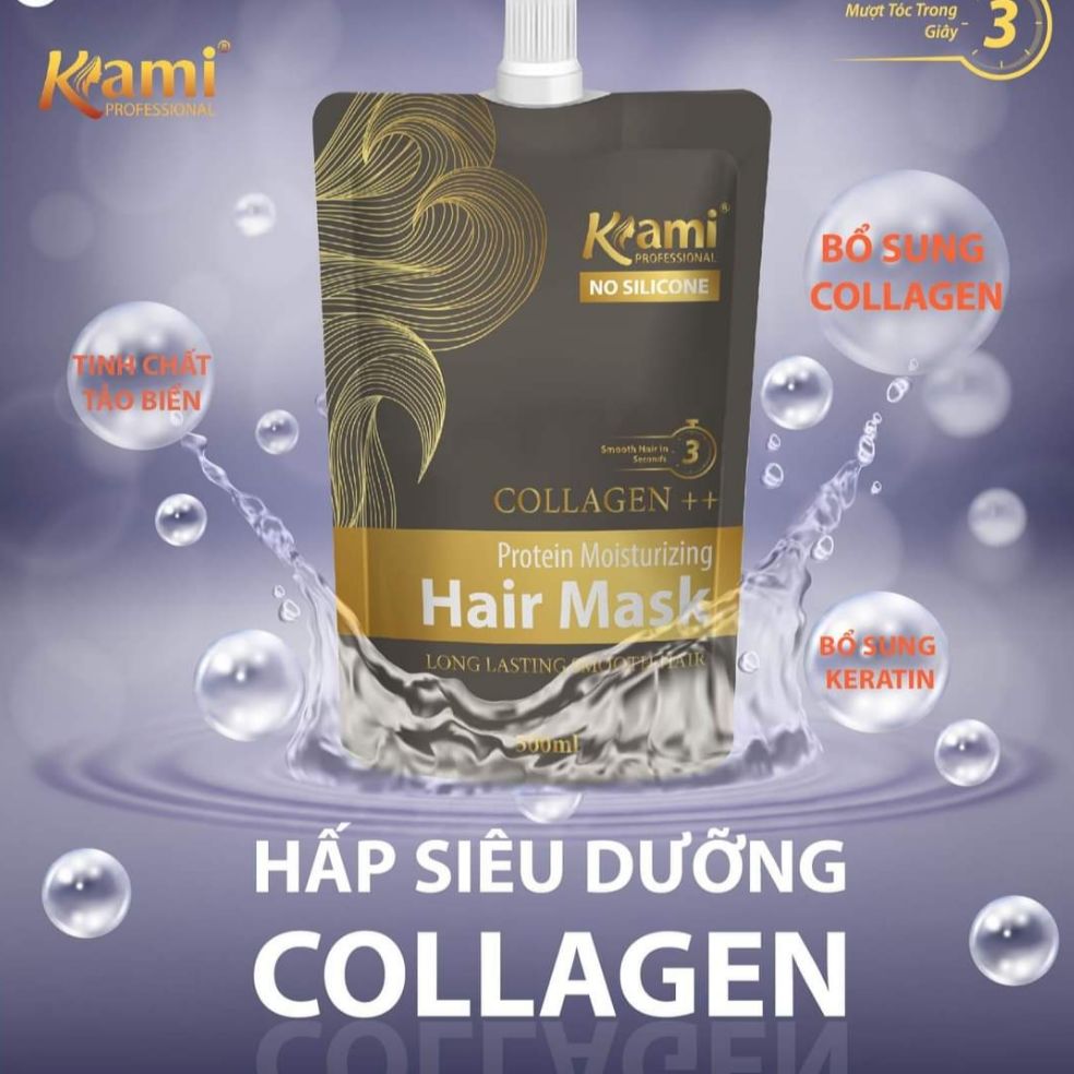 Hấp Siêu Dưỡng Phục Hồi Collagen Kami 500ml